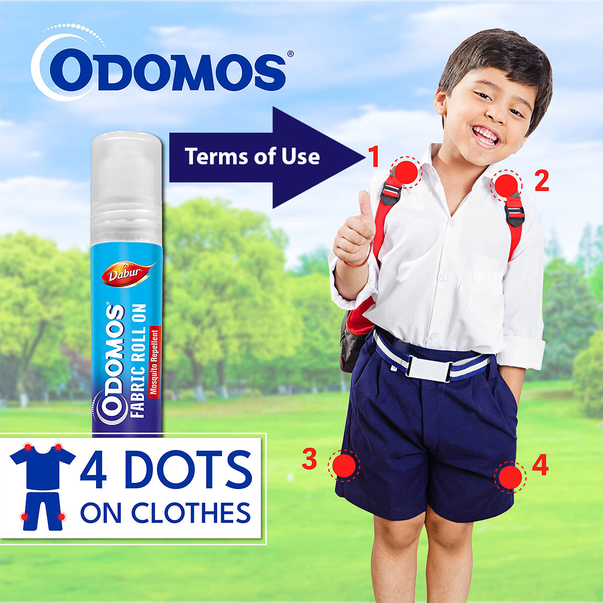 ODOMOS Mosquito Repellent Roll-on